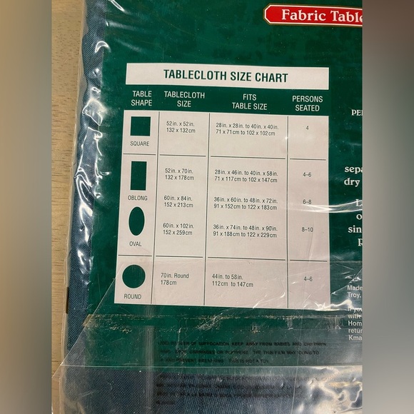 Vtg 60” Round Christmas Green Satin Stipe Cloth Tablecloth Trim A Home Kmart New - Picture 5 of 10